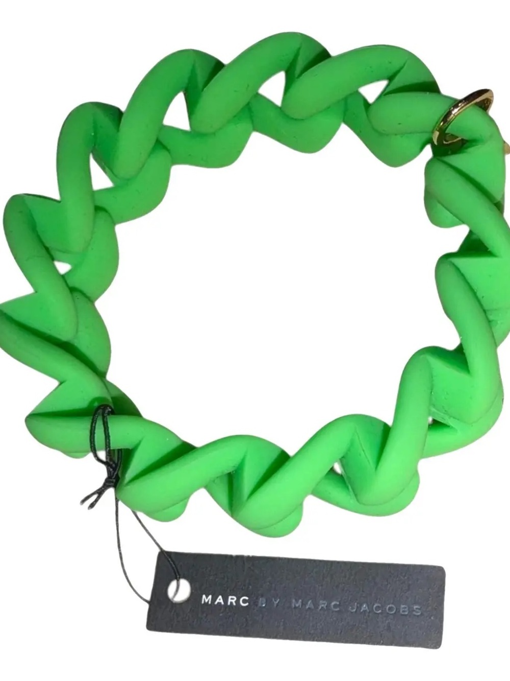 Marc by Marc Jacobs Bright Green Twisted Chain Bracelet